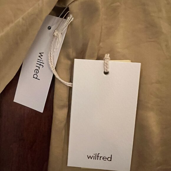 🚨CLEARANCE! HP!⭐️ NWT Aritzia Wilfred BESO Top in Gold/Light Birch - XXS - Picture 6 of 6